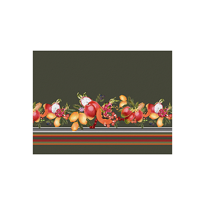 Jogo Americano Para Mesa Posta Verde Frutas