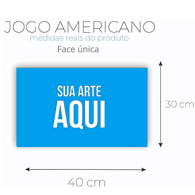Jogo Americano personalizado - Sua Logo/arte Aqui