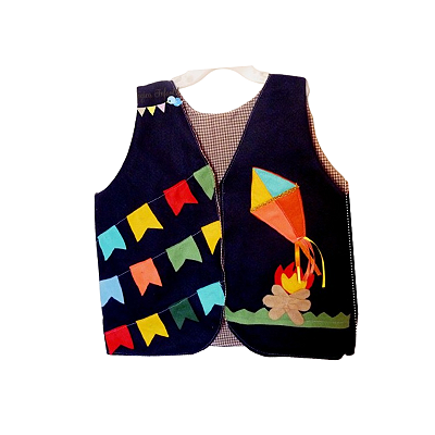 Colete Quadrilha/junina/caipira/são João Infantil - preto liso