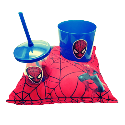 Almofada Porta Pipoca Quadrada - Homem Aranha