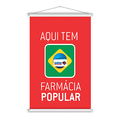 Banner Pronto com tubete - 60x90cm Farmacia Popular