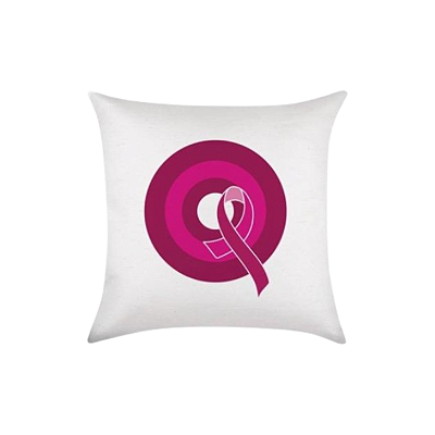 Almofada Cheia - Outubro rosa Branca