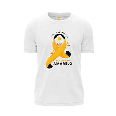 Camiseta/blusa - Setembro Amarelo/Branco 2024