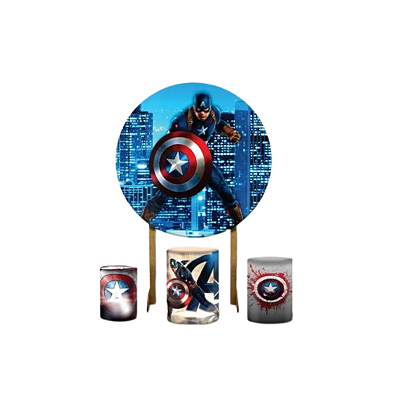 Kit Veste Facil Festa -  Capitão América