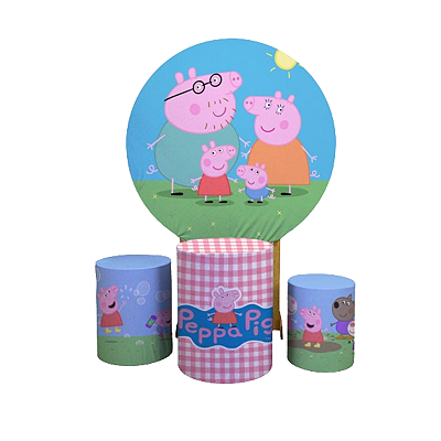 Kit Veste Facil Festa -  Peppa pig xadrez