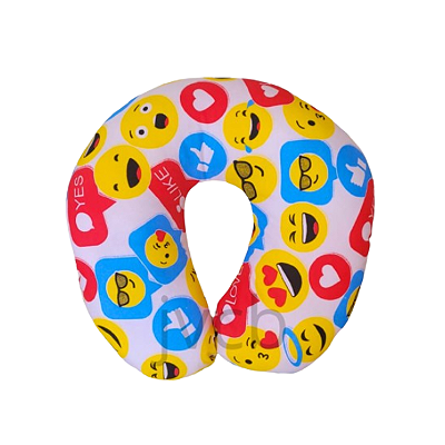 Almofada Para Pescoço Travesseiro Infantil Emojis