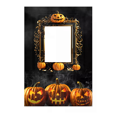 Painel Decorativo interativo vazado Halloween Abobora 2