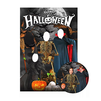 Painel Decorativo interativo vazado Halloween Festa