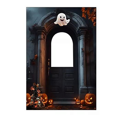 Painel Decorativo interativo vazado Halloween entrada