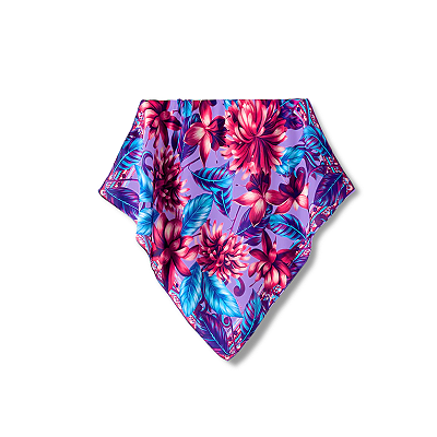 Lenço Touch Flores Violet