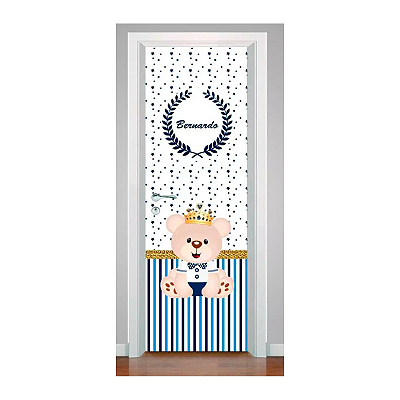 Adesivo Para Porta Infantil Com Nome - Ursinho