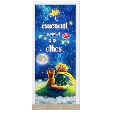 Capa De Porta Decorativo Tecido 0,85x2,10m - Pequeno Principe