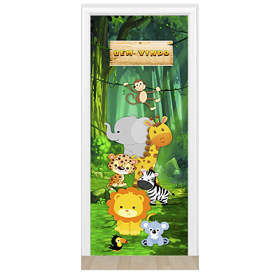 Capa De Porta Decorativo Tecido 0,85x2,10m - Safari 2