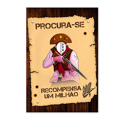 Painel Decorativo interativo vazado Procura-se Promoção