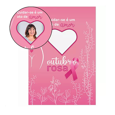 Painel Decorativo interativo vazado Outubro rosa 3