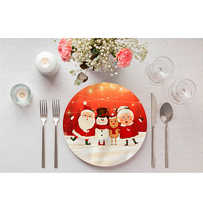 Sousplat Mesa Posta - Natal / Familia Noel