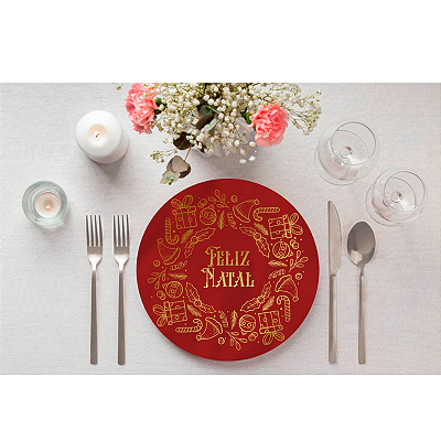 Sousplat Mesa Posta - Natal / Feliz Natal 2