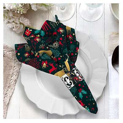 Guardanapos Para Mesa Posta - Natal Escuro