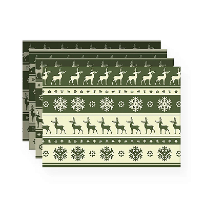 Jogo Americano Mesa Posta - Natal Verde Marry christmas