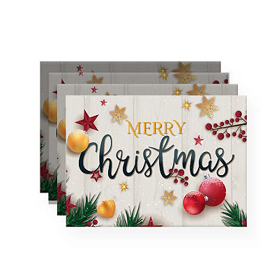 Jogo Americano Mesa Posta - Natal Bege Marry christmas