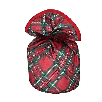 Porta Panetone Natalino Em Tecido/mesa/natal xadrez