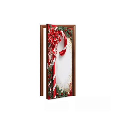 Capa De Porta Decorativo Tecido 0,85x2,10m - Natal 2