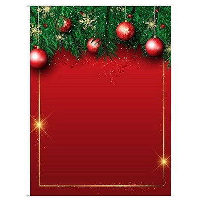 Painel Decorativo Vertical - Natal Vermelho