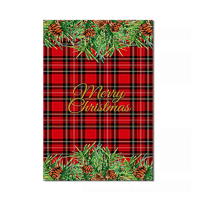 Painel Decorativo Vertical - Natal Xadrez