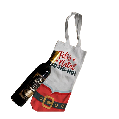 Porta Vinho Ecobag/bolsa - Natal hohoho