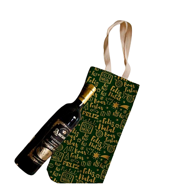 Porta Vinho Ecobag/bolsa - Natal Verde