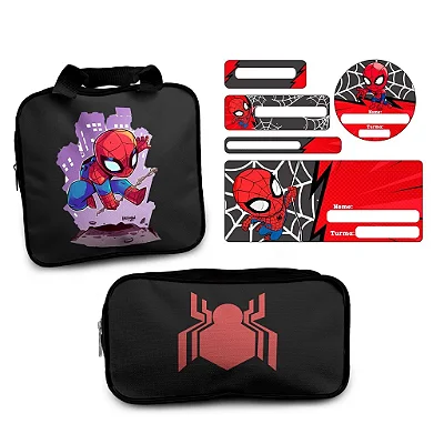 Kit Material Escolar - Homem Aranha - Personalizado
