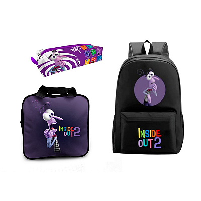 Kit Mochila Escolar - Divertidamente 2 Medo/Volta as Aulas 2025