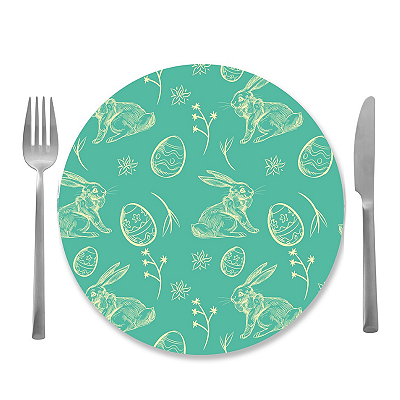 Sousplat Mesa Posta Páscoa verde