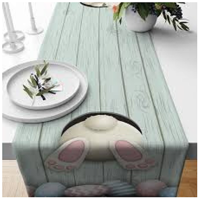 Caminho de Mesa Estampas - Páscoa verde litra