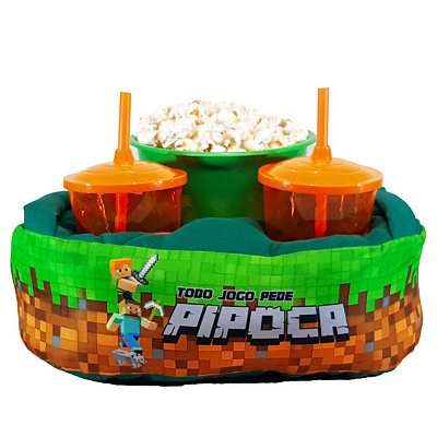 Almofada Porta Pipoca - Minecraft o filme