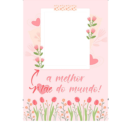 Painel Decorativo interativo vazado Dia das Mães Rosa bebê