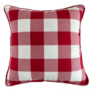 Almofada Cheia -Outono/inverno xadrez vermelho