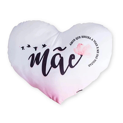 Almofada com Bilhetes- Mãe, amor que ensina a voar