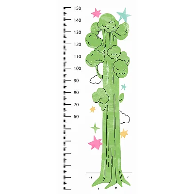 Régua de Crescimento Infantil Árvore verde