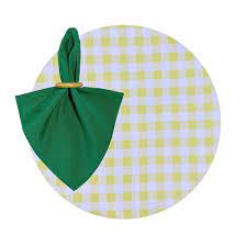 Sousplat Mesa Posta Festa junina - Amarelo xadrez