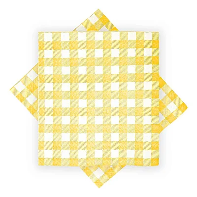 Guardanapos Para Mesa Posta - Festa junina amarelo xadrez