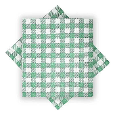Guardanapos Para Mesa Posta - Festa junina Verde xadrez