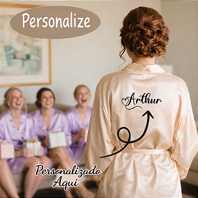 Hobby Robe Cetim Personalizado com seu Nome