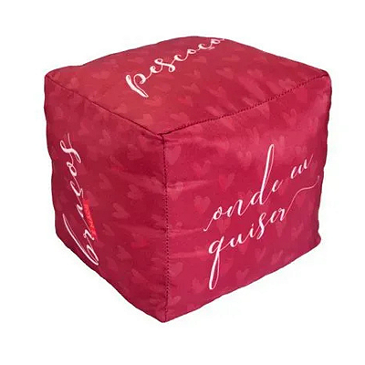 Almofada Quadrada Cubo Dado Jogo Dia Dos Namorados