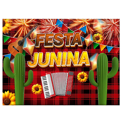 Painel Decorativo São joão / Festa junina/Arraiá Xadrez