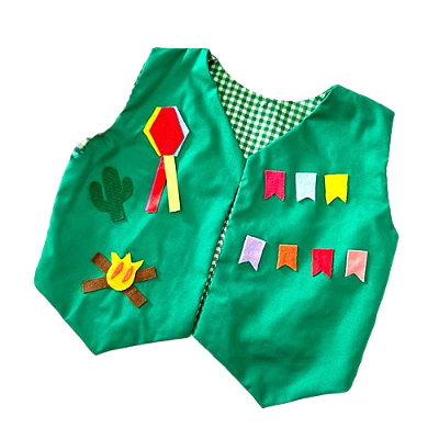 Colete Quadrilha/junina/caipira/são João Infantil - Verde