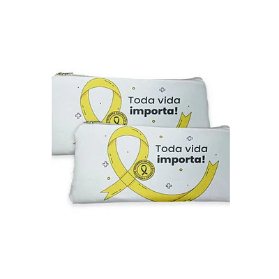 Necessaire Touch/ carteira - Setembro amarelo branco 2025