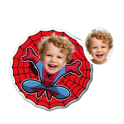 Almofadas 3D Fun - Coloque seu rosto no seu personagem homem aranha