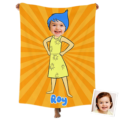 Toalha Fun poket infantil - Seu rosto no personagem alegria