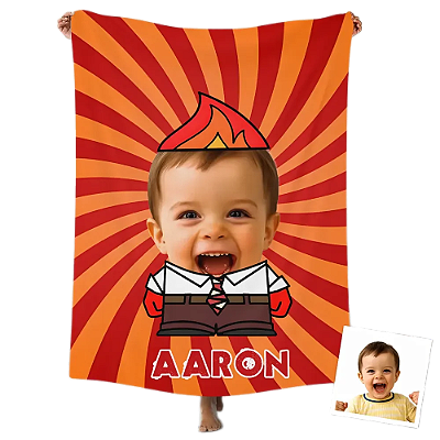 Toalha Fun poket infantil - Seu rosto no personagem Raiva